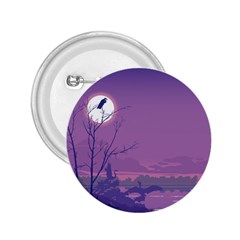 Abstract Tropical Birds Purple Sunset 2 25  Buttons