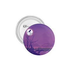 Abstract Tropical Birds Purple Sunset 1 75  Buttons