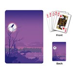 Abstract Tropical Birds Purple Sunset Playing Card Back