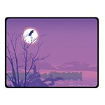 Abstract Tropical Birds Purple Sunset Double Sided Fleece Blanket (Small)  45 x34  Blanket Front