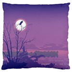 Abstract Tropical Birds Purple Sunset Standard Flano Cushion Case (Two Sides) Front