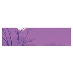 Abstract Tropical Birds Purple Sunset Satin Scarf (Oblong) Front