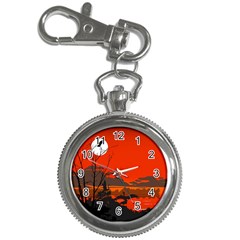 Tropical Birds Orange Sunset Landscape Key Chain Watches by WaltCurleeArt