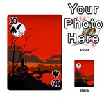 Tropical Birds Orange Sunset Landscape Playing Cards 54 Designs  Front - Spade10