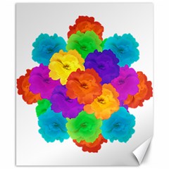 Flowes Collage Ornament Canvas 8  X 10  by dflcprints