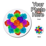 Flowes Collage Ornament Multi-purpose Cards (Round)  Front 1