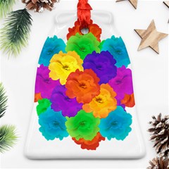 Flowes Collage Ornament Bell Ornament (2 Sides)