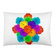 Flowes Collage Ornament Pillow Case (two Sides)