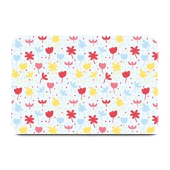 Seamless Colorful Flowers Pattern Plate Mats