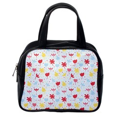 Seamless Colorful Flowers Pattern Classic Handbags (one Side)