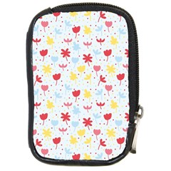 Seamless Colorful Flowers Pattern Compact Camera Cases