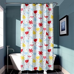 Seamless Colorful Flowers Pattern Shower Curtain 36  X 72  (stall) 