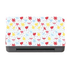 Seamless Colorful Flowers Pattern Memory Card Reader With Cf