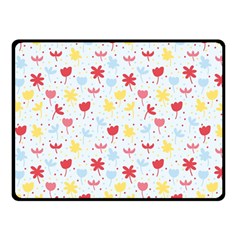 Seamless Colorful Flowers Pattern Double Sided Fleece Blanket (small) 