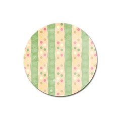 Seamless Colorful Dotted Pattern Magnet 3  (round)