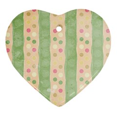 Seamless Colorful Dotted Pattern Heart Ornament (2 Sides) by TastefulDesigns