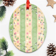 Seamless Colorful Dotted Pattern Ornament (oval Filigree) 