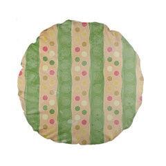 Seamless Colorful Dotted Pattern Standard 15  Premium Round Cushions