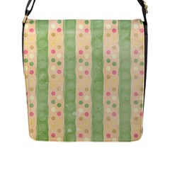 Seamless Colorful Dotted Pattern Flap Messenger Bag (l)  by TastefulDesigns