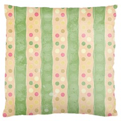 Seamless Colorful Dotted Pattern Large Flano Cushion Case (two Sides)