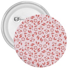 Red Seamless Floral Pattern 3  Buttons by TastefulDesigns