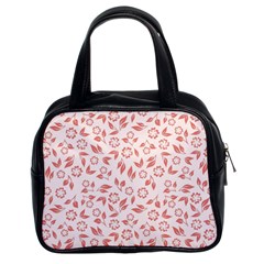 Red Seamless Floral Pattern Classic Handbags (2 Sides) by TastefulDesigns