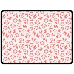 Red Seamless Floral Pattern Fleece Blanket (large) 