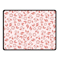 Red Seamless Floral Pattern Fleece Blanket (small)