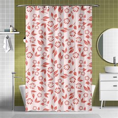 Red Seamless Floral Pattern Shower Curtain 48  X 72  (small) 