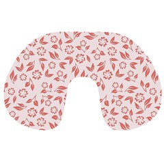 Red Seamless Floral Pattern Travel Neck Pillows