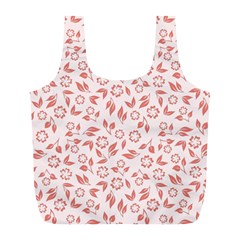 Red Seamless Floral Pattern Full Print Recycle Bags (l)  by TastefulDesigns