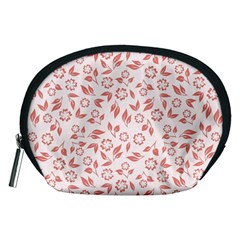 Red Seamless Floral Pattern Accessory Pouches (medium) 