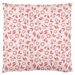 Red Seamless Floral Pattern Large Flano Cushion Case (two Sides)