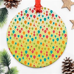 Colorful Balloons Backlground Ornament (round)  by TastefulDesigns