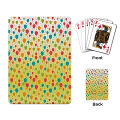 Colorful Balloons Backlground Playing Card by TastefulDesigns