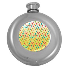 Colorful Balloons Backlground Round Hip Flask (5 Oz) by TastefulDesigns