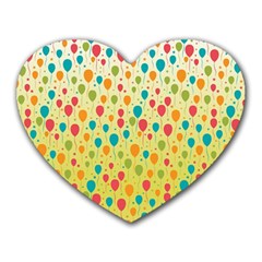 Colorful Balloons Backlground Heart Mousepads