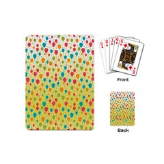 Colorful Balloons Backlground Playing Cards (mini)  by TastefulDesigns