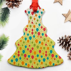 Colorful Balloons Backlground Christmas Tree Ornament (2 Sides)