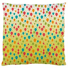 Colorful Balloons Backlground Large Flano Cushion Case (one Side)