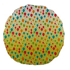 Colorful Balloons Backlground Large 18  Premium Flano Round Cushions