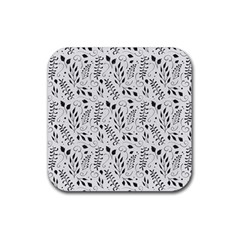 Hand Painted Floral Pattern Rubber Coaster (square)  by TastefulDesigns