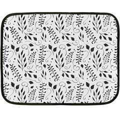 Hand Painted Floral Pattern Double Sided Fleece Blanket (mini) 