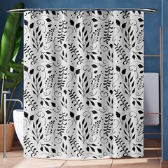 Hand Painted Floral Pattern Shower Curtain 60  X 72  (medium) 