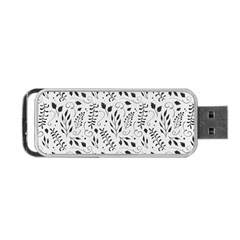 Hand Painted Floral Pattern Portable Usb Flash (two Sides)