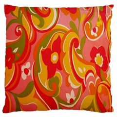 60s Flower Power  Standard Flano Cushion Case (two Sides)