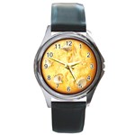 White Chocolate Chip Lemon Cookie Novelty Round Metal Watch Front