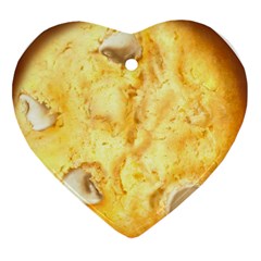 White Chocolate Chip Lemon Cookie Novelty Ornament (heart)  by WaltCurleeArt