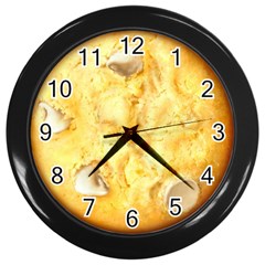 White Chocolate Chip Lemon Cookie Novelty Wall Clocks (black) by WaltCurleeArt