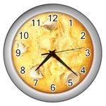 White Chocolate Chip Lemon Cookie Novelty Wall Clocks (Silver)  Front